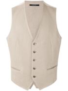 Tagliatore - Knitted Waistcoat - Men - Cotton - 50, Nude/neutrals, Cotton
