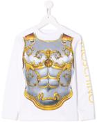 Moschino Kids Teen Armor Print T-shirt - White