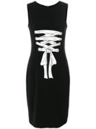 Boutique Moschino Ribbon Print Dress - Black