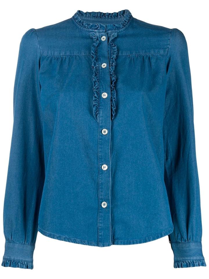 A.p.c. Long-sleeve Denim Blouse - Blue
