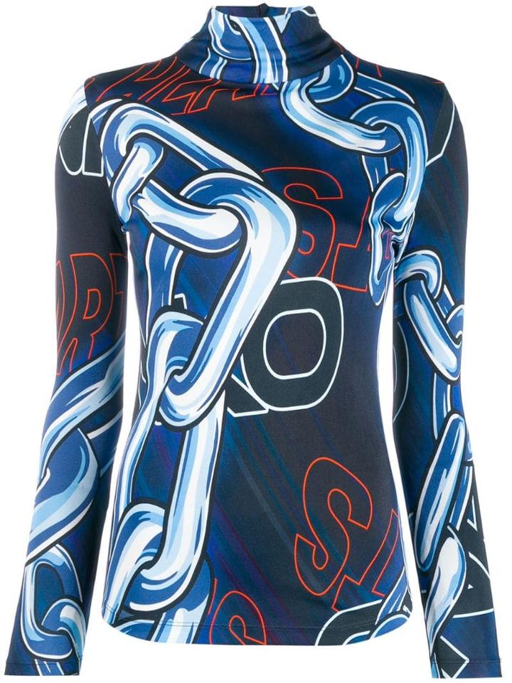 Pinko Printed Jersey Jumper - Blue