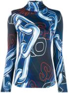 Pinko Printed Jersey Jumper - Blue