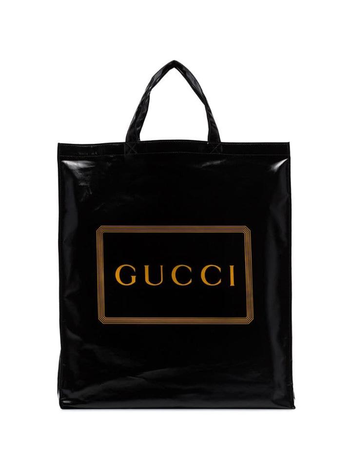 Gucci Contrast Logo Tote Bag - Black