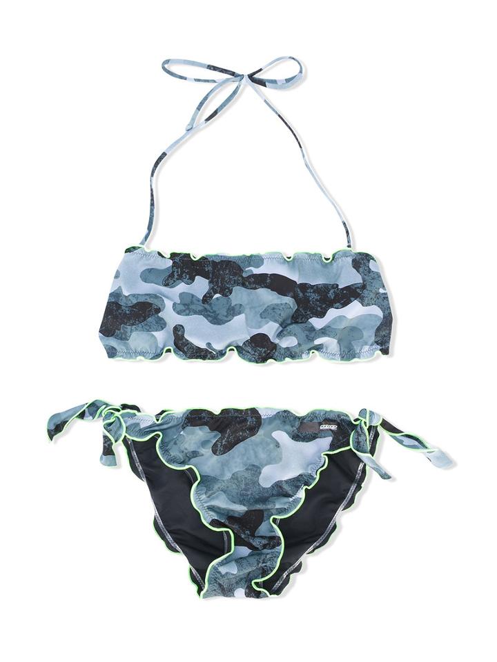 Rrd Kids - Camo Bikini - Kids - Elastodiene/polyamide/polyester/spandex/elastane - 12 Yrs, Blue