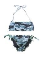 Rrd Kids - Camo Bikini - Kids - Elastodiene/polyamide/polyester/spandex/elastane - 12 Yrs, Blue