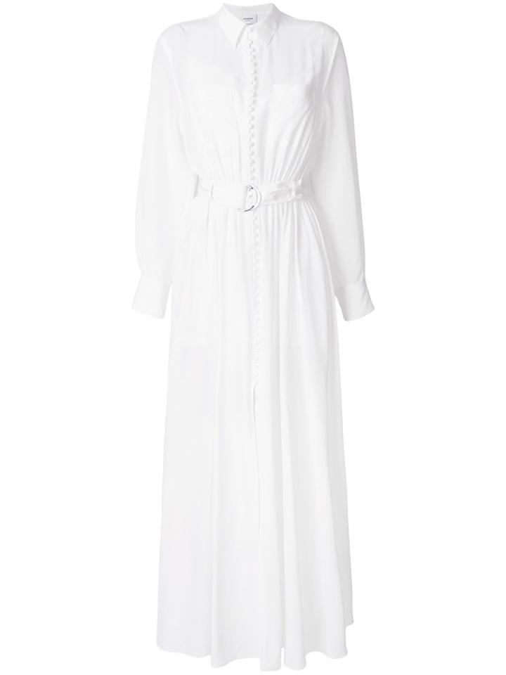 Dondup Belted Shirt Dress - White