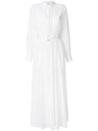 Dondup Belted Shirt Dress - White