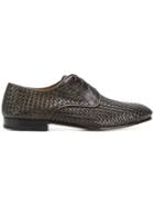 Salvatore Ferragamo Woven Derby Shoes - Brown