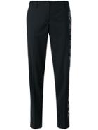 No21 Floral Embroidery Tailored Trousers - Black
