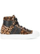 Amiri Leopard-print Hi-top Sneakers - Brown