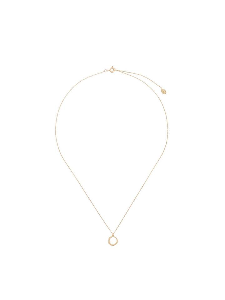 Alex Monroe Plume Loop Necklace - Gold