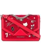 Karl Lagerfeld K/klassik Pins Shoulder Bag - Red