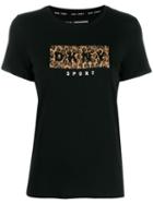 Dkny Animal Print Logo T-shirt - Black