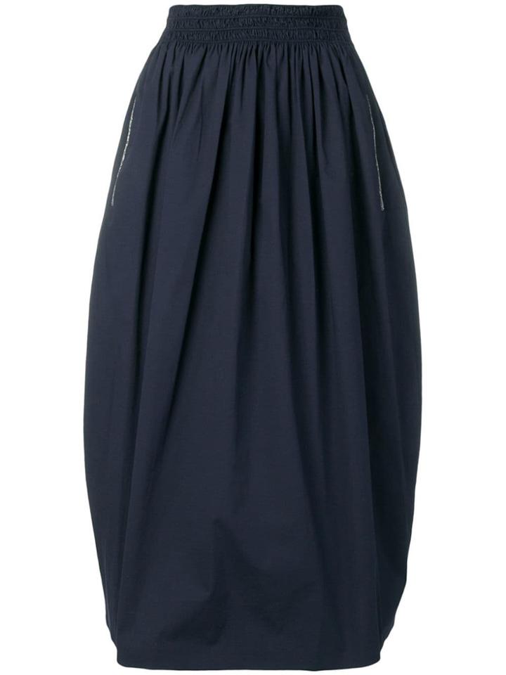 Fabiana Filippi High Rise Balloon Midi Skirt - Blue
