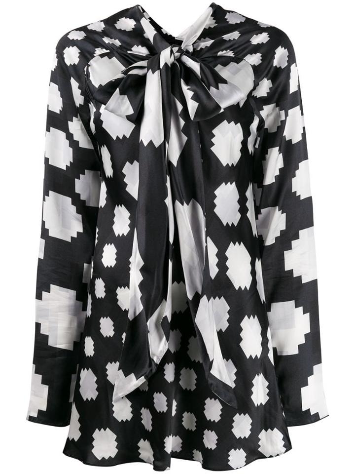 Marni Geometric Print Blouse - Black