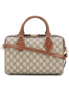 Gucci Gg Supreme Boston Tote, Women's, Nude/neutrals, Cotton/polyurethane