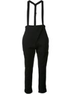 Aganovich Brace Cropped Trousers, Women's, Size: 40, Black, Polyamide/cashmere/wool