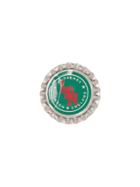 Burberry Ldn Bottle Cap Brooch - Metallic