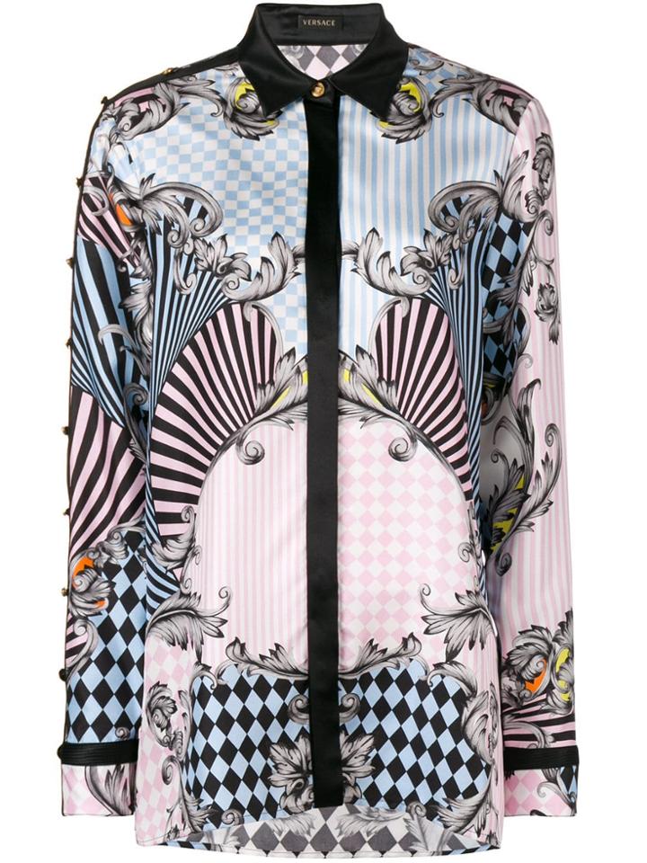 Versace Angeli Optical Illusion Print Shirt - Multicolour