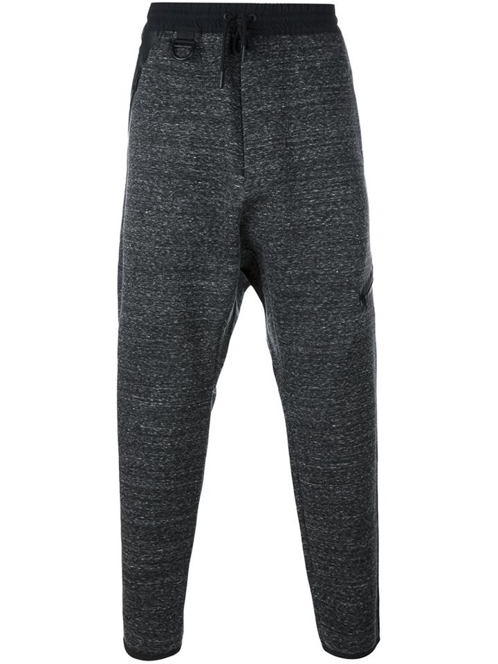 Y-3 Melange Tapered Joggers, Men's, Size: Xs, Black, Cotton/polyester