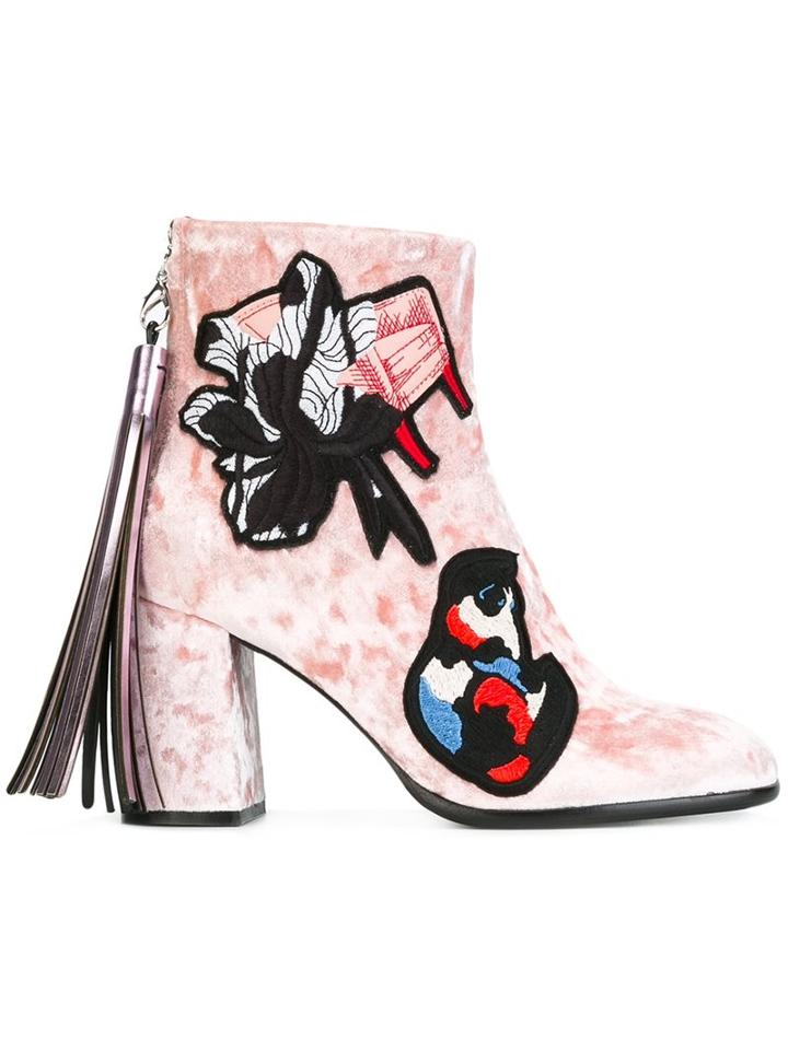 Msgm Chunky Heel Ankle Boots