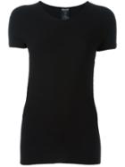 Giorgio Armani Fitted T-shirt, Women's, Size: 46, Black, Polyester/viscose