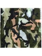 Valentino Garavani Camouflage Scarf, Men's, Green, Silk/cotton
