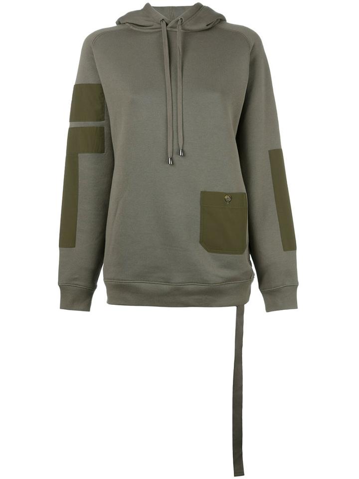 Helmut Lang Patch Pocket Hoodie, Women's, Size: Xs, Green, Cotton