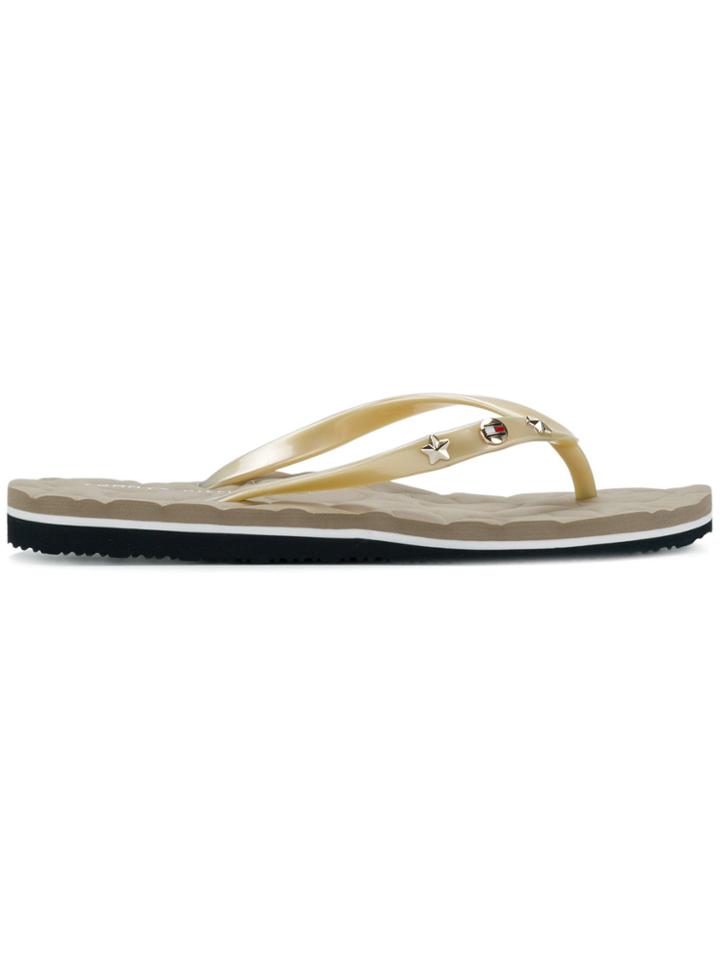 Tommy Hilfiger Embellished Flip Flop - Nude & Neutrals