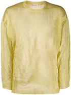 Our Legacy Lightweight Crinkled Knit Sweater - Yellow