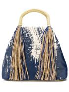 Issey Miyake Tasseled Tote - Blue