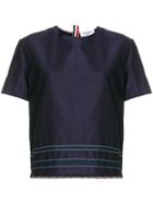 Thom Browne Silk Applique T-shirt - Blue