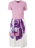 Salvatore Ferragamo Printed T-shirt Dress - Pink & Purple