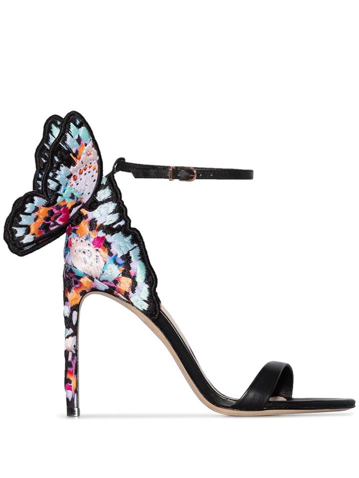 Sophia Webster Chiara 100mm Butterfly Sandals - Black
