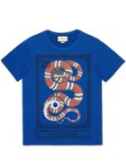Gucci Kingsnake Print T-shirt - Blue