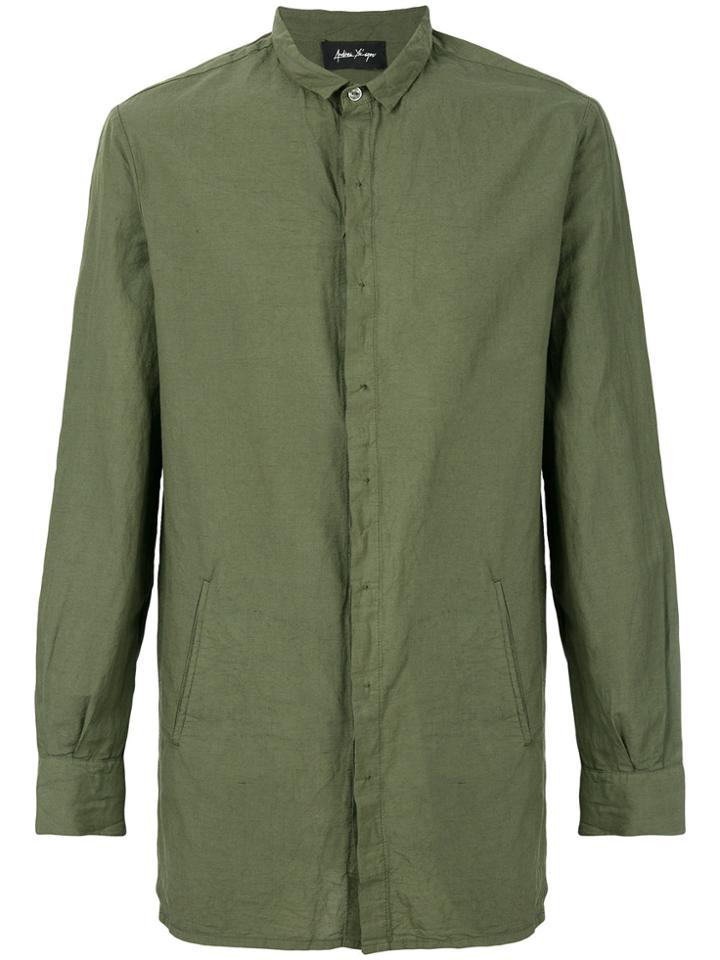 Andrea Ya'aqov Longline Pocket Shirt - Green