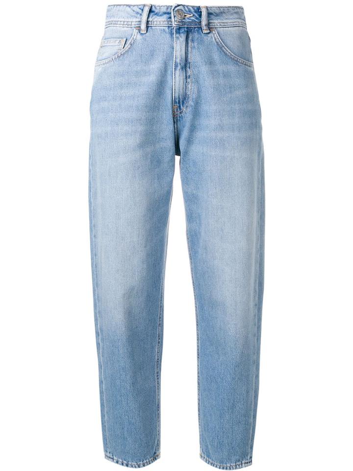 Haikure Cropped Boyfriend Jeans - Blue