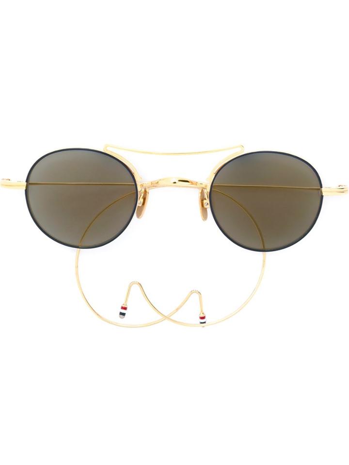 Thom Browne Eyewear Ear Cuff Beaded Sunglasses - Metallic