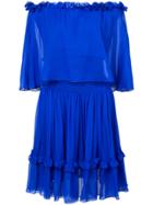 Prabal Gurung Off-the-shoulders Ruffled Dress - Blue