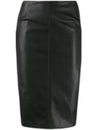 Liu Jo Fitted Panelled Pencil Skirt - Black
