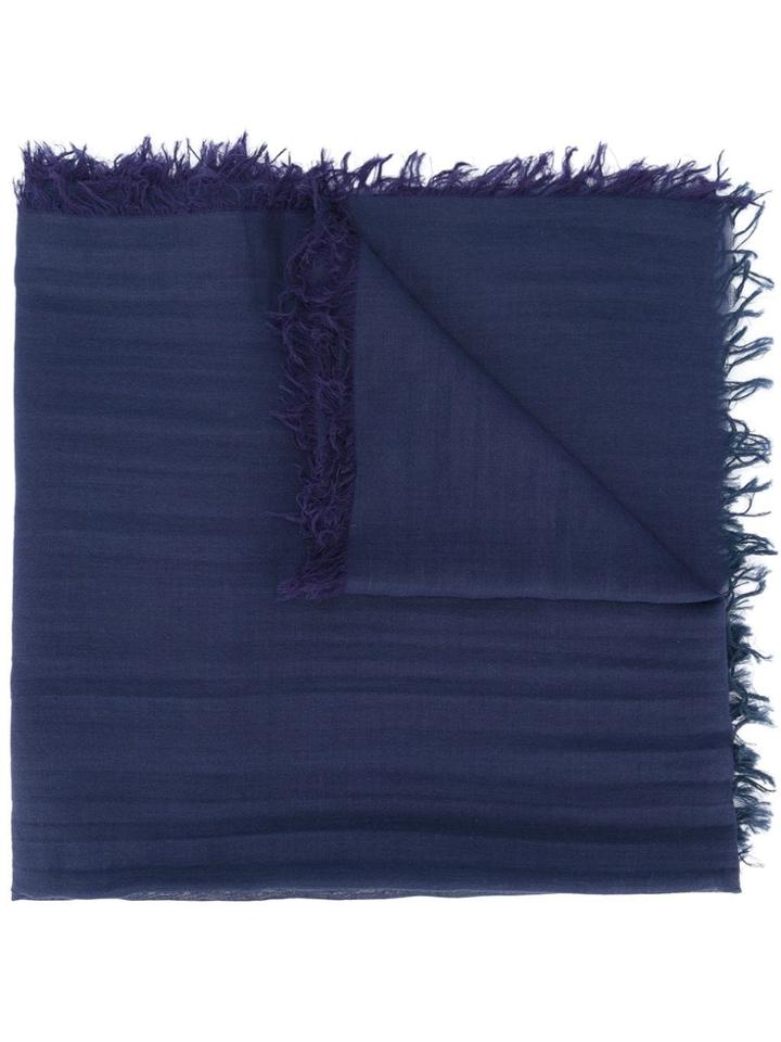 Lanvin Fringed Scarf - Blue