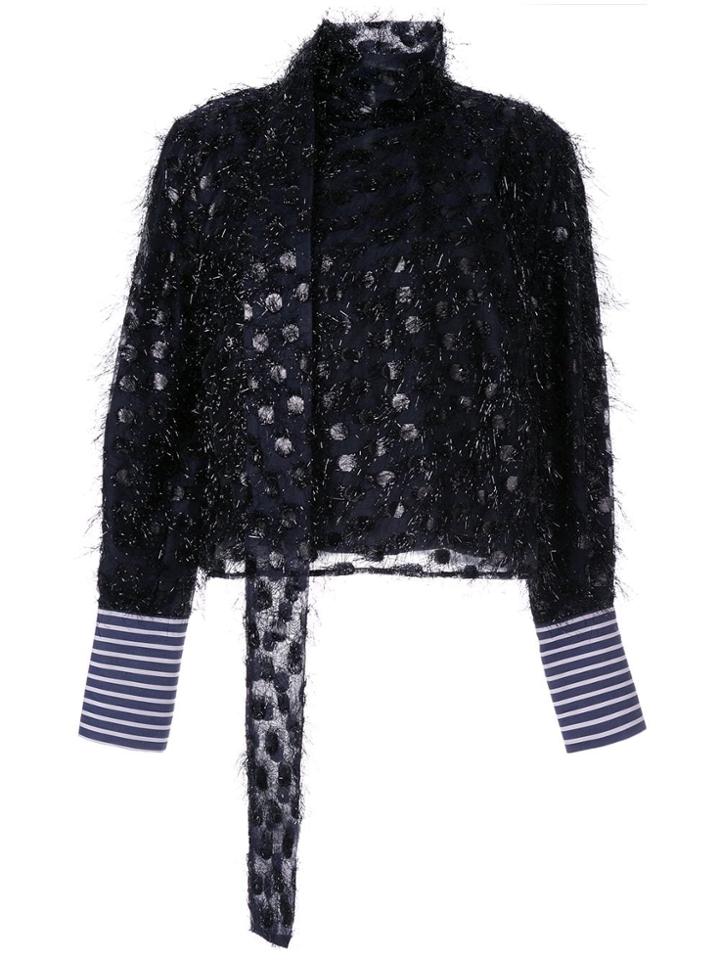Taller Marmo Polka Dot Hairy Blouse - Blue