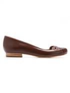 Sarah Chofakian Bow Patch Ballerinas - Red