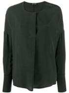 Iris Von Arnim Long Sleeved Silk Blouse - Green