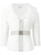 Gloria Coelho - Neoprene Jacket - Women - Polyester/spandex/elastane - 38, White, Polyester/spandex/elastane