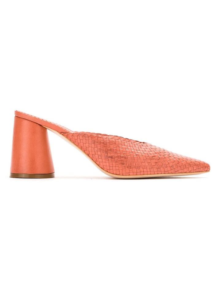 Sarah Chofakian Leather Mules - Pink & Purple