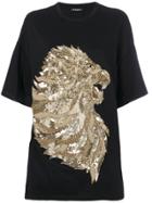Balmain Lion Embossed T-shirt - Black