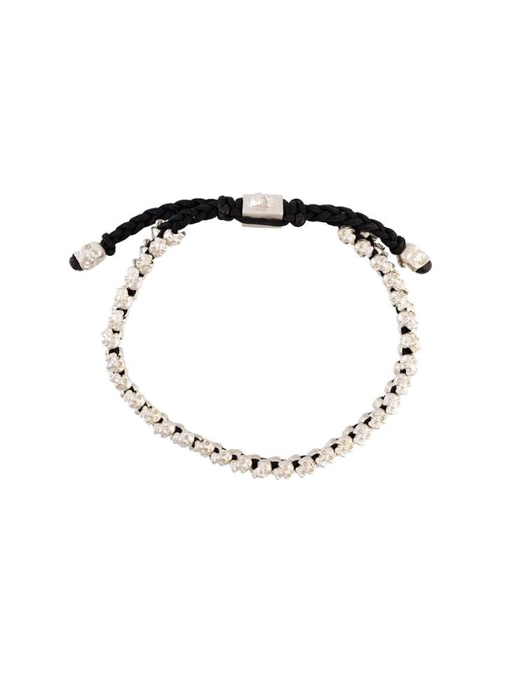 M. Cohen 'woven Double Mini Skull' Bracelet - Metallic
