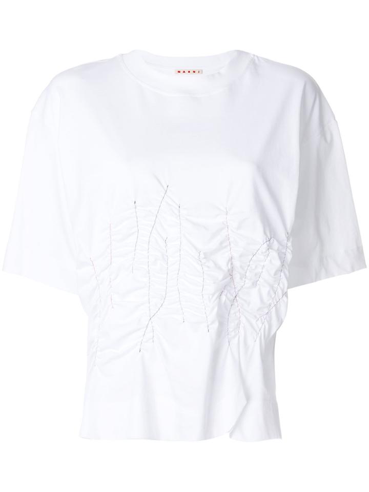Marni Crinkled Effect T-shirt - White