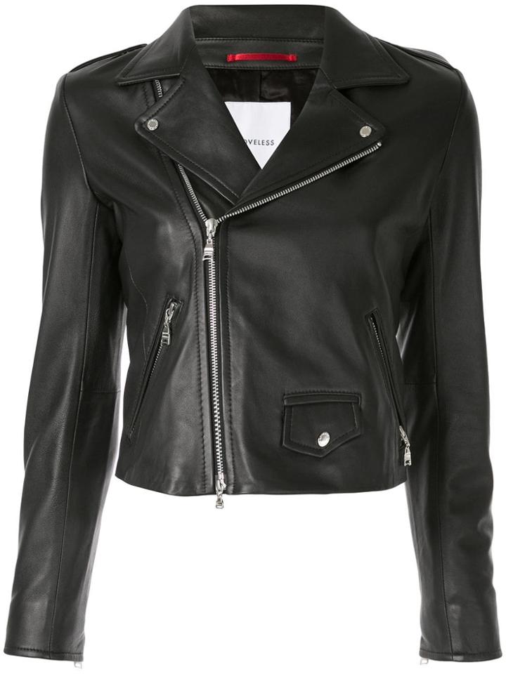Loveless Leather Biker Jacket - Black
